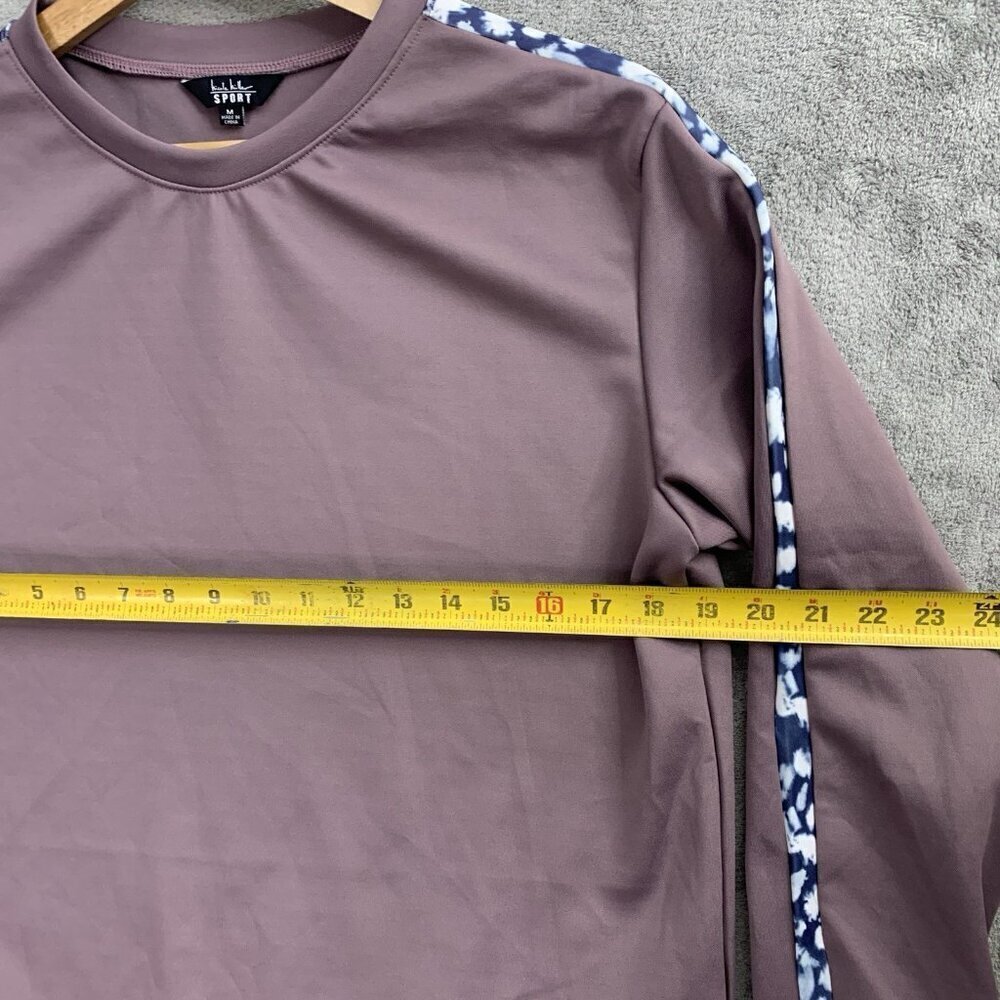 Nicole Miller Sport Sweatshirt Womens Medium Purple Long Sleeve Crewneck Top - Picture 3 of 11